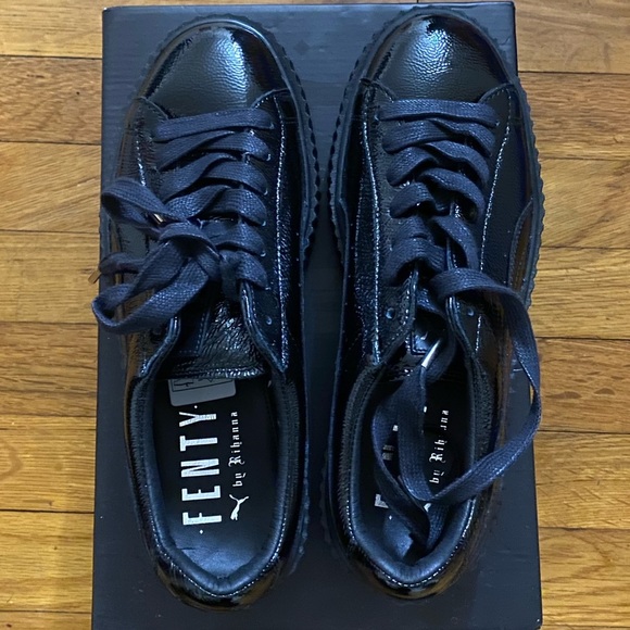 Puma Shoes - Black shiny leather Puma x Fenty